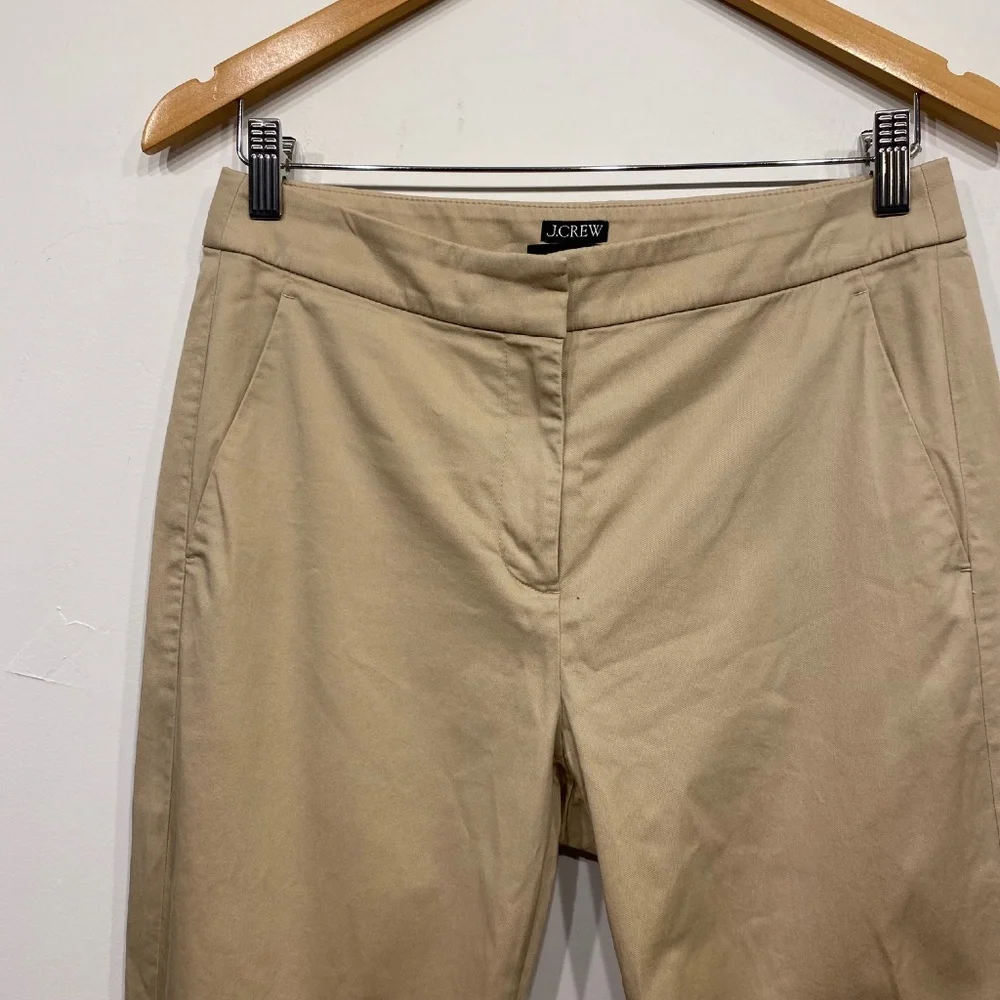 J.Crew Kate‎ Slim Straight Leg Tan Flat Front Office Pants 6P